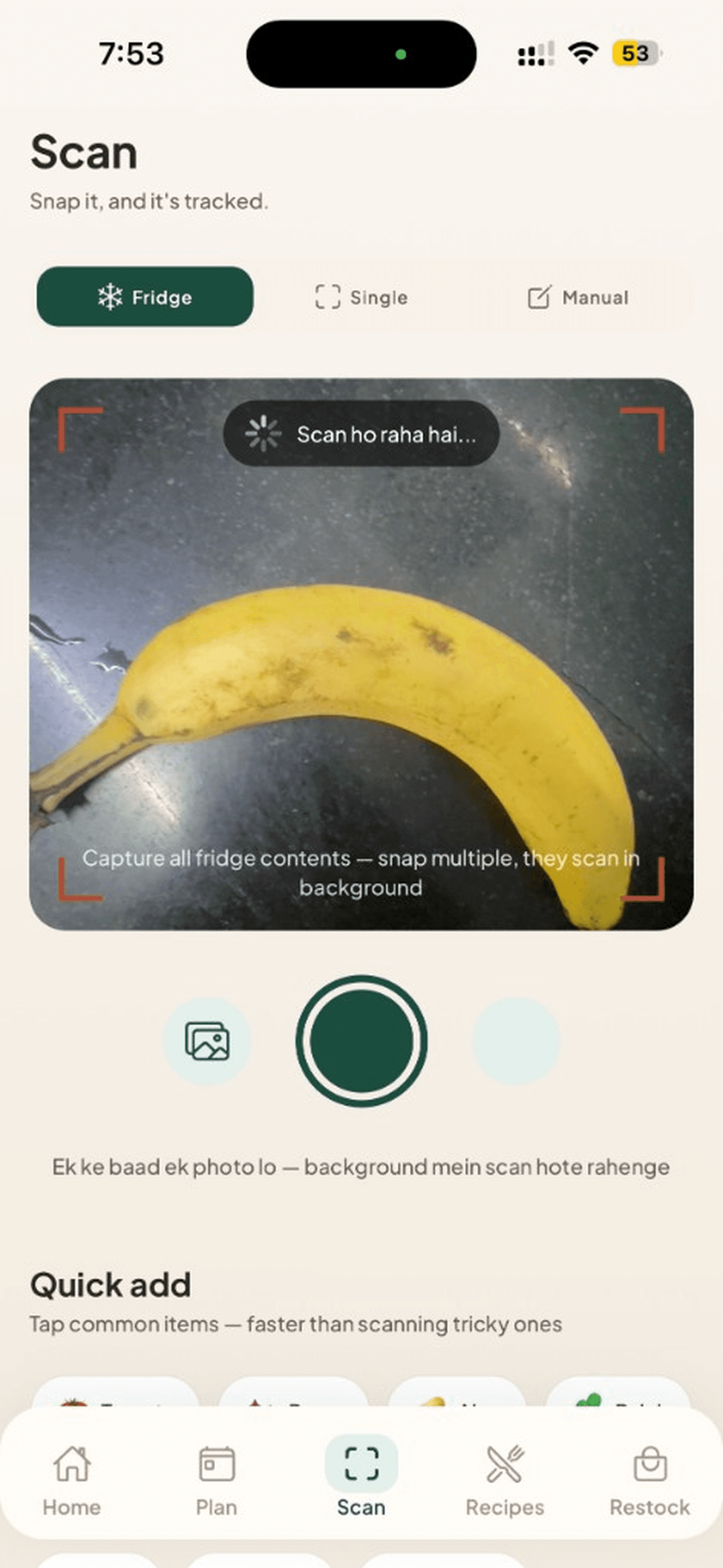 Snap the fridge